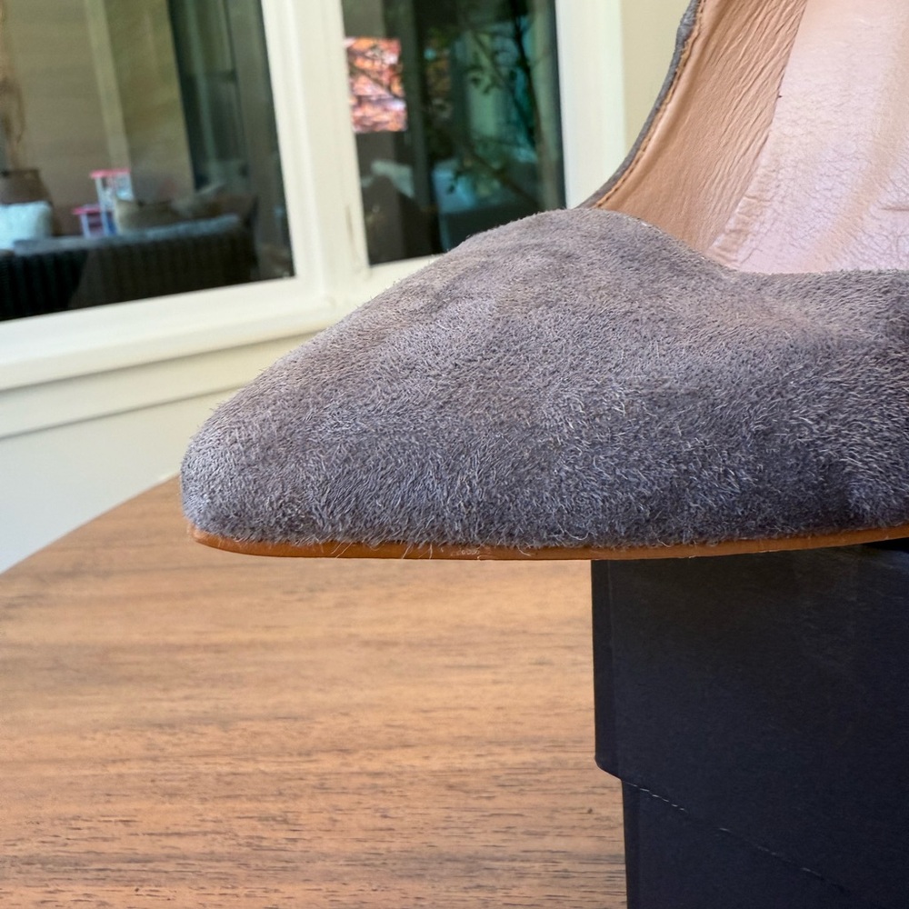Chic Suede Stiletto Heels in Gray and Pink LEATHER AND SUEDE - Picture 7 of 10